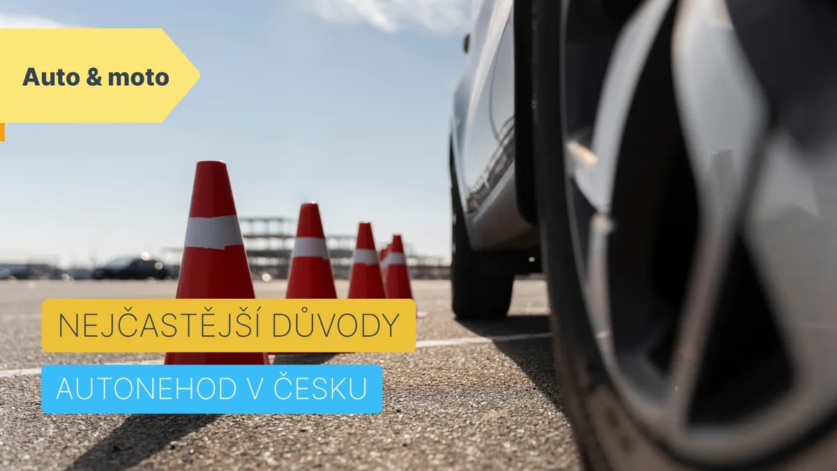 kužele u auta na cvičišti