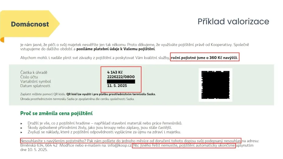 příklad valorizace v praxi